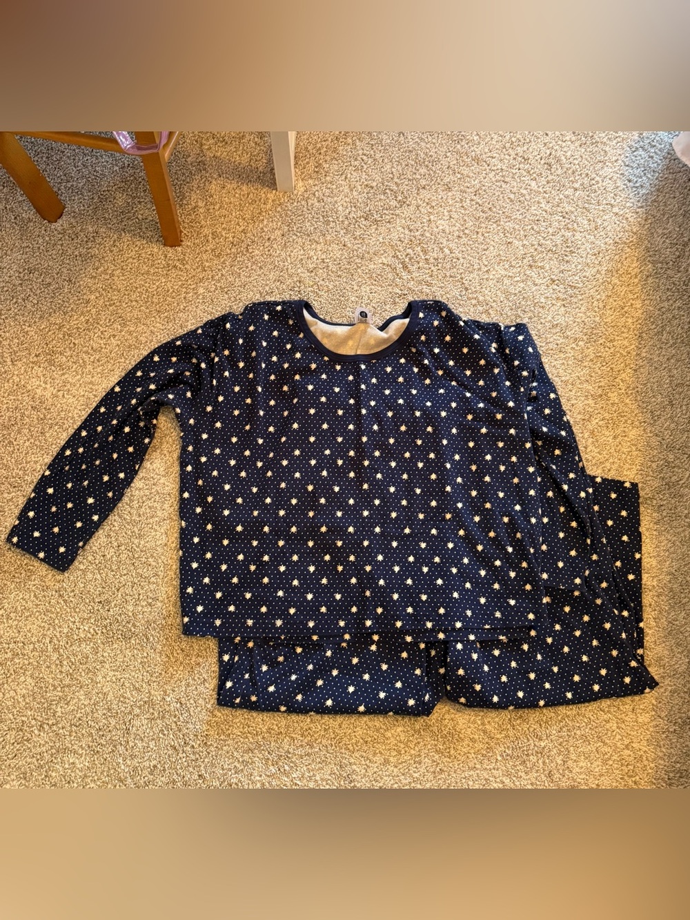 Hanna Andersson Navy Tree & Dot Pajama Set
